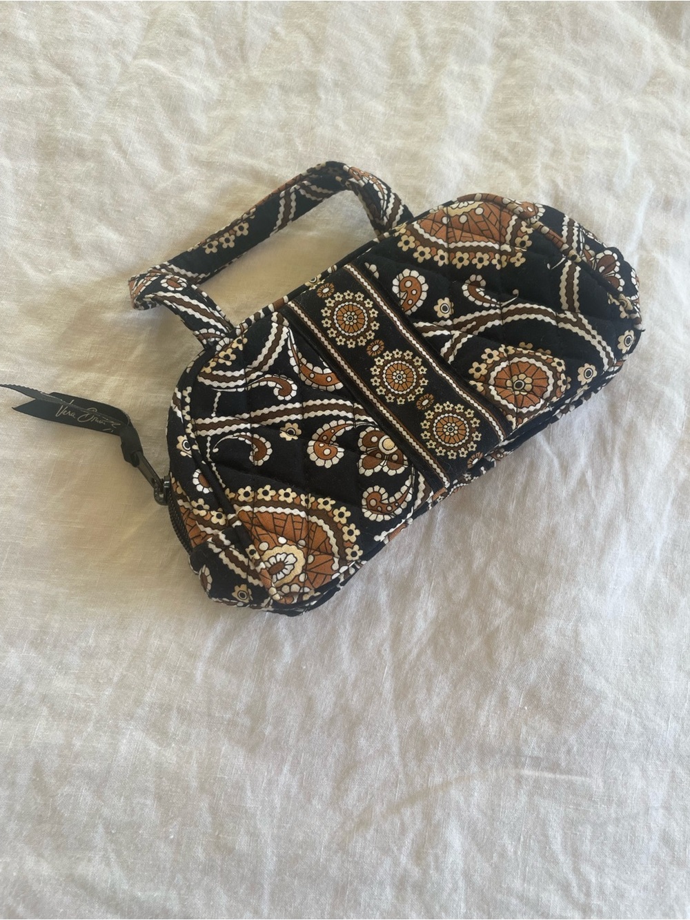 Vera Bradley Cafe Latte Quilted Wristlet